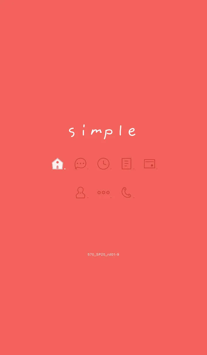 [LINE着せ替え] 571.25_レッド1-9の画像1