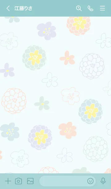 [LINE着せ替え] カラフル大人お花20の画像3