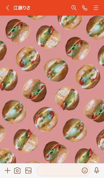 [LINE着せ替え] 赤 : ミニサンドイッチの画像3