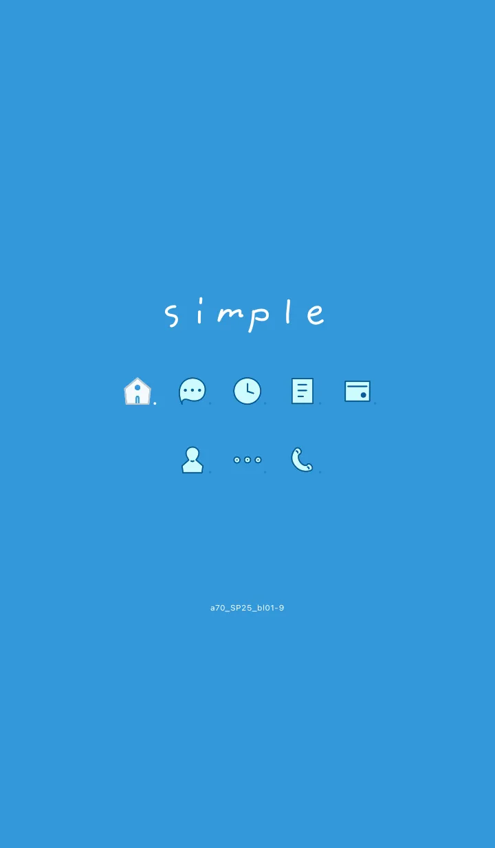 [LINE着せ替え] a71_25_ブルー1-9の画像1