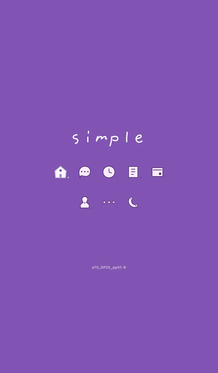 [LINE着せ替え] a71_25_パープル1-9の画像1