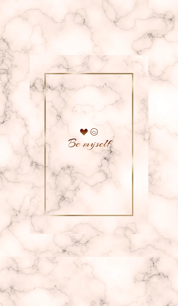 [LINE着せ替え] 「私らしく♬」♥大理石ブラウン08_1の画像1