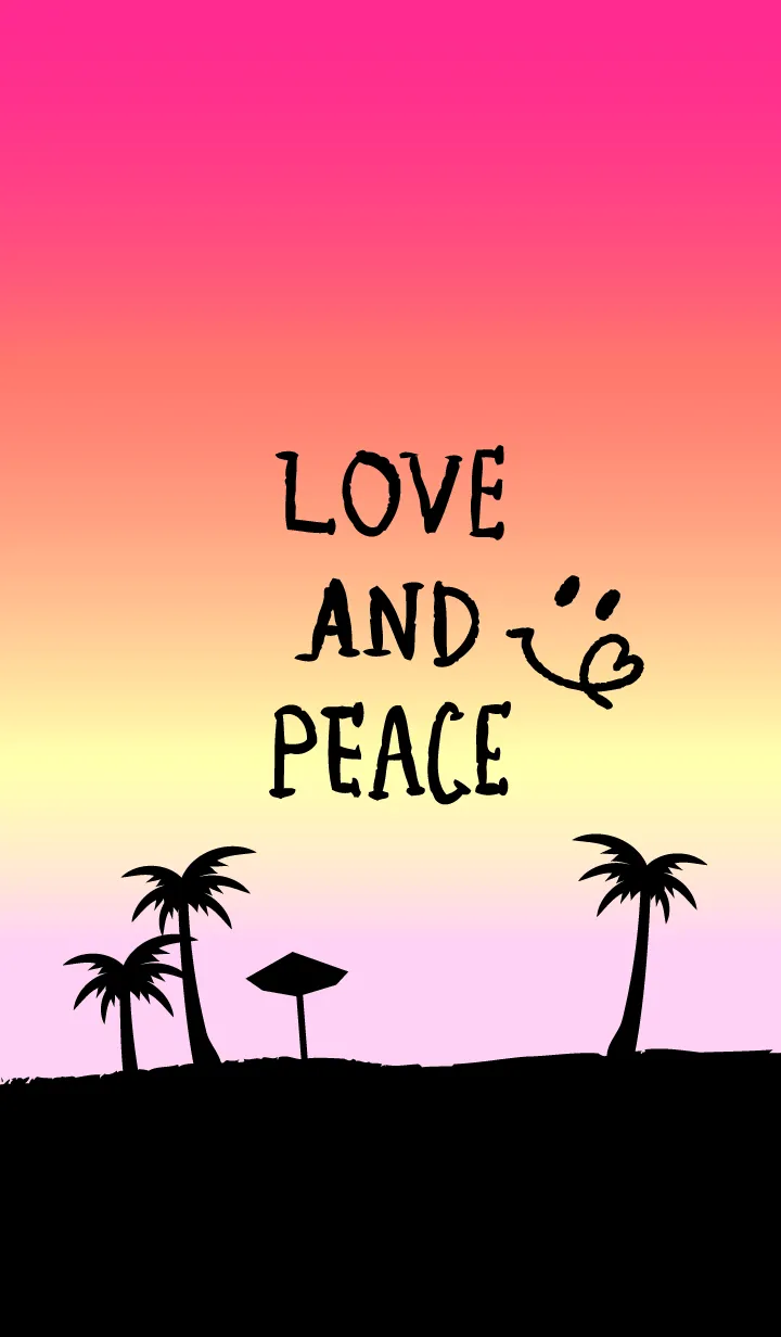 [LINE着せ替え] アロハ！夕日-スマイル8-の画像1