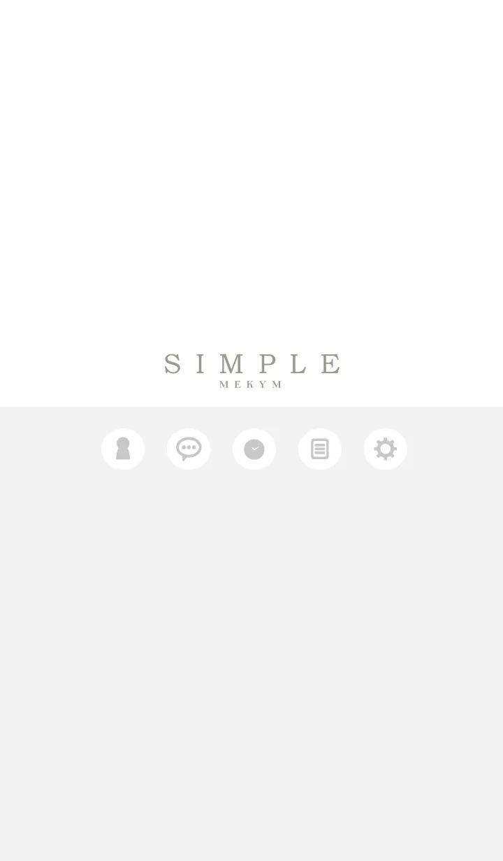 [LINE着せ替え] SIMPLE ICON WHITE-MEKYM 8の画像1