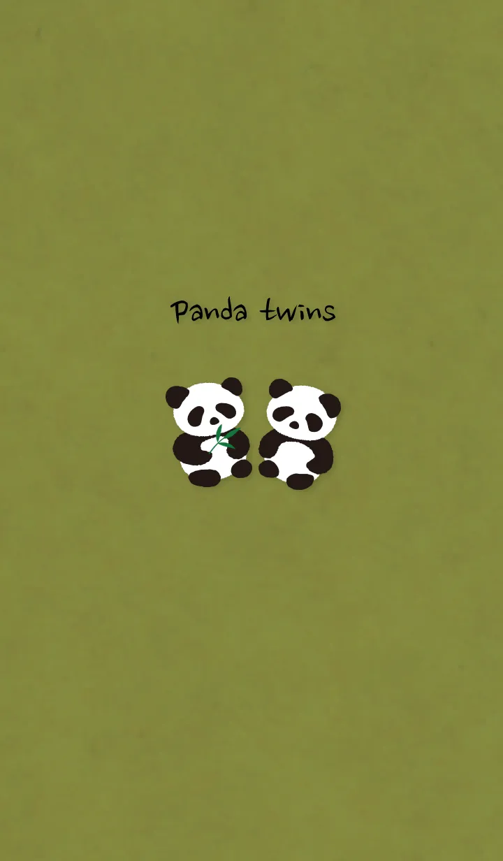 [LINE着せ替え] パンダの赤ちゃん（双子）の画像1