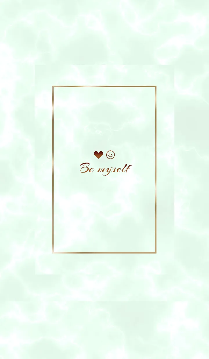 [LINE着せ替え] 「私らしく♬」♥大理石グリーン14_1の画像1