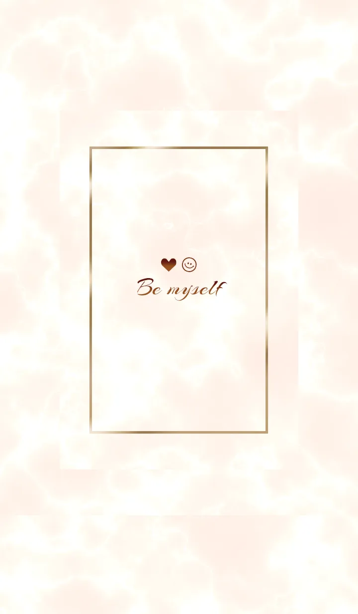 [LINE着せ替え] 「私らしく♬」♥大理石オレンジ15_1の画像1