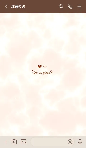 [LINE着せ替え] 「私らしく♬」♥大理石オレンジ15_1の画像3