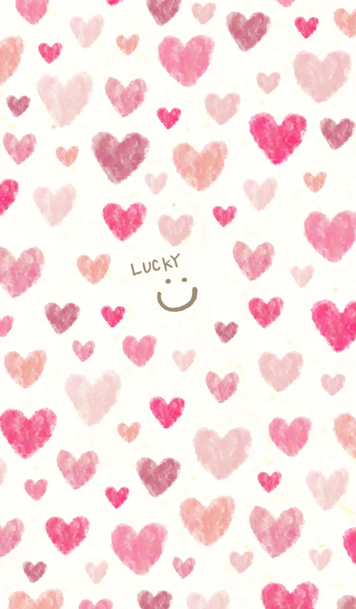 [LINE着せ替え] 水彩 ピンクハート15の画像1