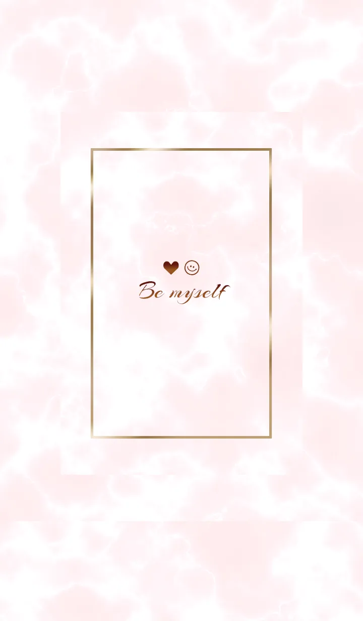 [LINE着せ替え] 「私らしく♬」♥大理石ピンク16_1の画像1