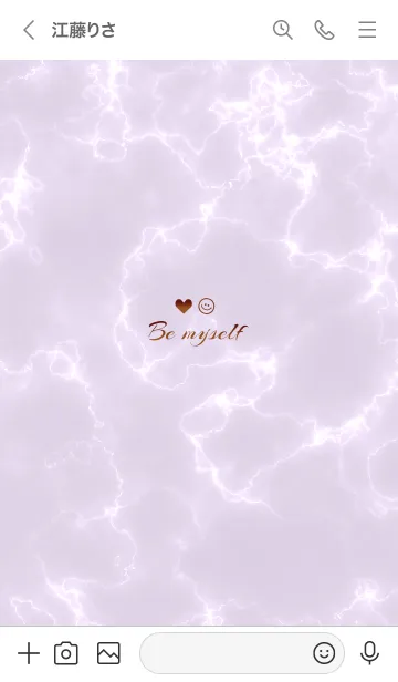 [LINE着せ替え] 「私らしく♬」♥大理石パープルグレー21_1の画像3