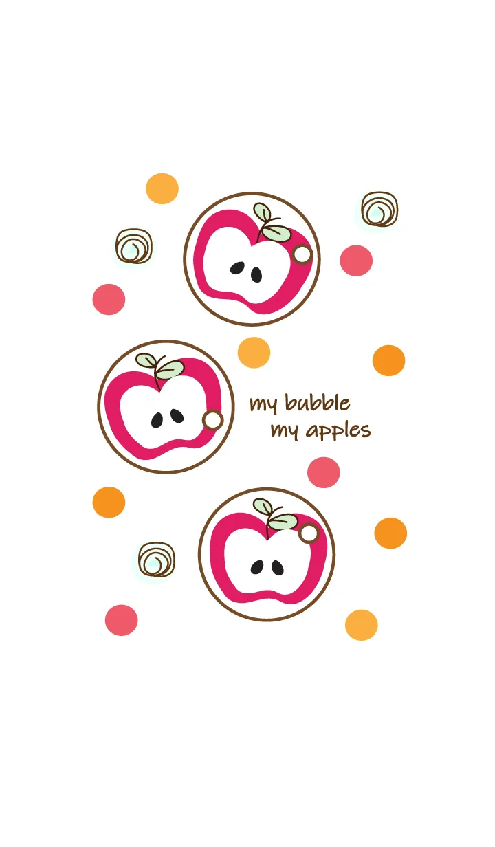 [LINE着せ替え] My bubble apples 6の画像1