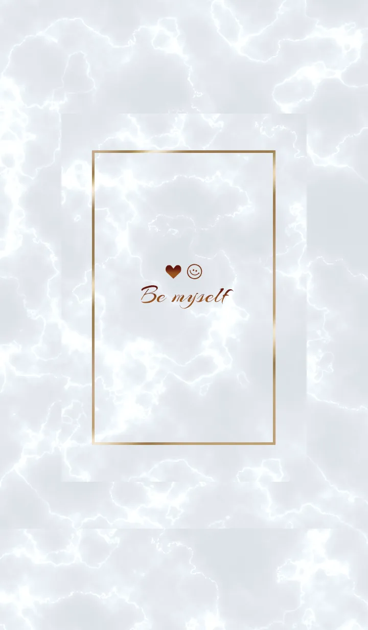 [LINE着せ替え] 「私らしく♬」♥大理石ブルーグレー23_1の画像1