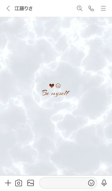 [LINE着せ替え] 「私らしく♬」♥大理石ブルーグレー23_1の画像3