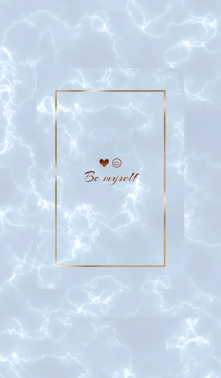 [LINE着せ替え] 「私らしく♬」♥大理石ブルー24_1の画像1