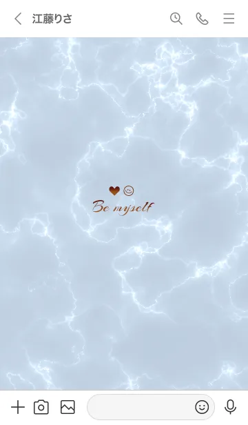 [LINE着せ替え] 「私らしく♬」♥大理石ブルー24_1の画像3
