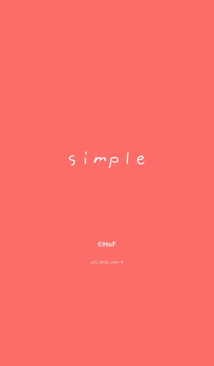 [LINE着せ替え] a72_25_レッド1-9の画像1