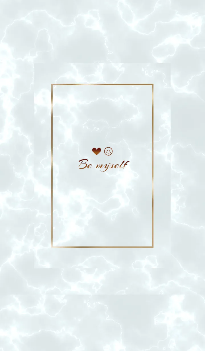 [LINE着せ替え] 「私らしく♬」♥大理石ブルーグリーン25_1の画像1