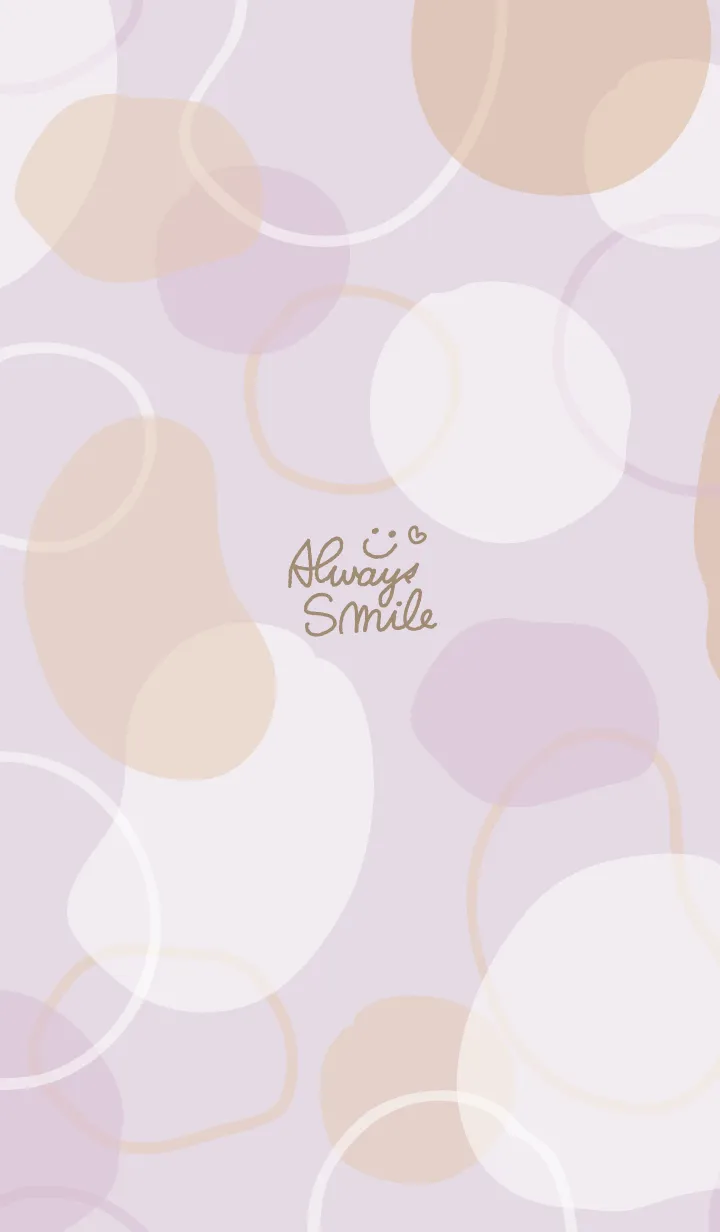 [LINE着せ替え] 丸と輪っか くすみ パープル3の画像1