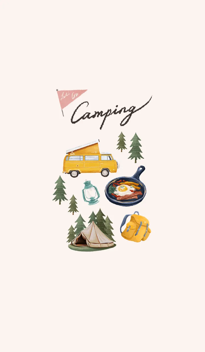 [LINE着せ替え] Let's go go campingの画像1
