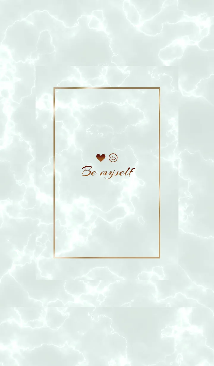 [LINE着せ替え] 「私らしく♬」♥大理石ブルーグリーン27_1の画像1