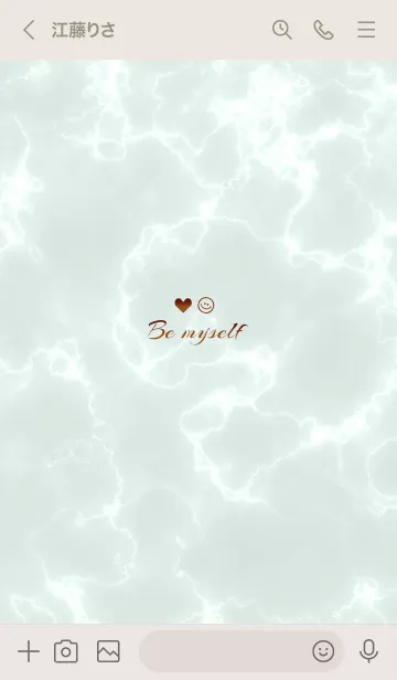 [LINE着せ替え] 「私らしく♬」♥大理石ブルーグリーン27_1の画像3