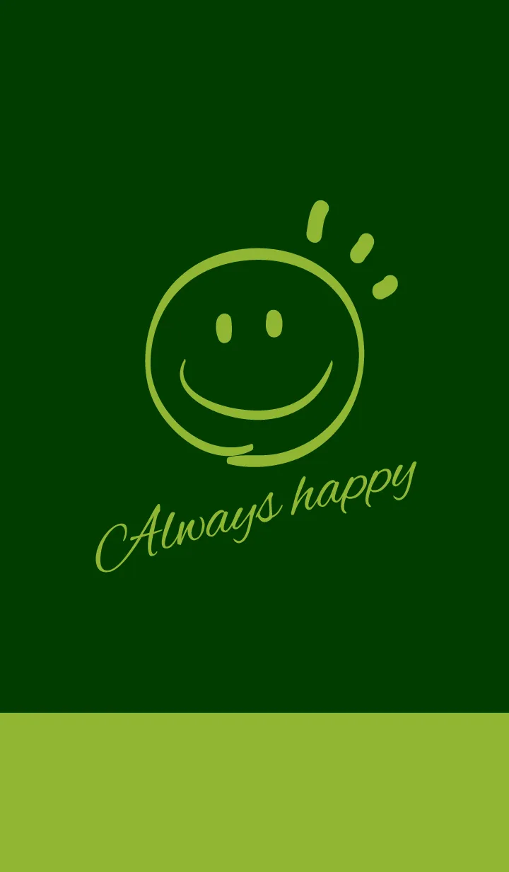 [LINE着せ替え] Always happy -Greentea-の画像1