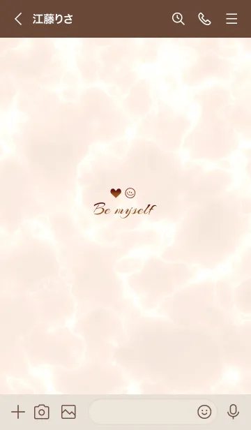 [LINE着せ替え] 「私らしく♬」♥大理石オレンジ28_1の画像3