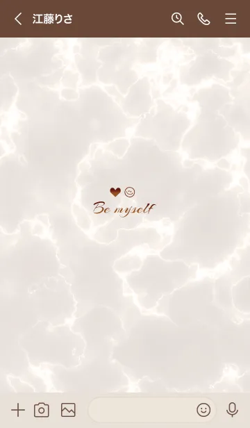 [LINE着せ替え] 「私らしく♬」♥大理石ブラウン29_1の画像3