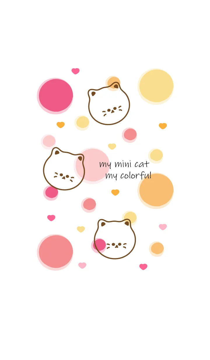 [LINE着せ替え] mini cat in colorful world 10の画像1