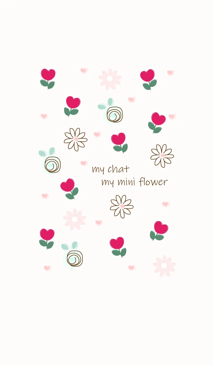 [LINE着せ替え] mini red flowers 14の画像1