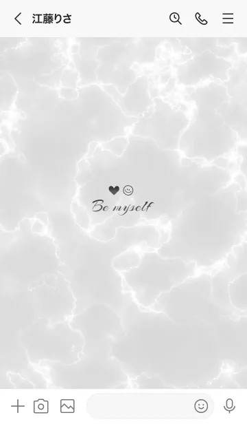 [LINE着せ替え] 「私らしく♬」♥大理石グレー32_1の画像3