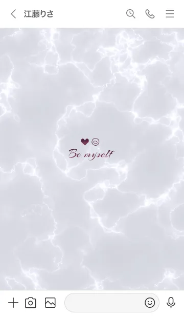 [LINE着せ替え] 「私らしく♬」♥大理石パープルグレー34_1の画像3