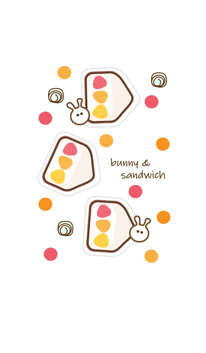 [LINE着せ替え] mini bunny & sandwich 6の画像1