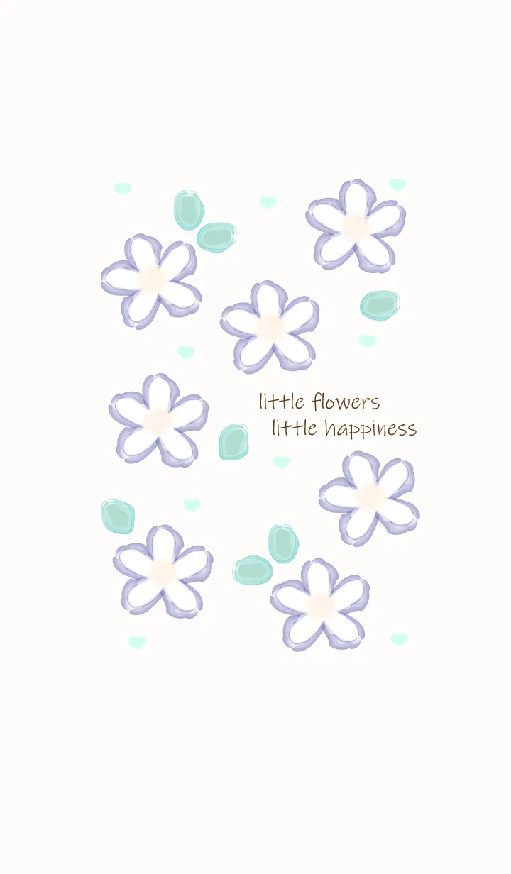 [LINE着せ替え] mini baby blue & white flowers 12の画像1