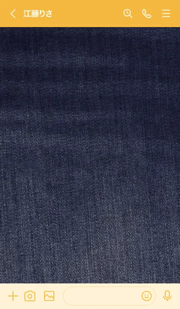 [LINE着せ替え] デニム-イエロー2-の画像3