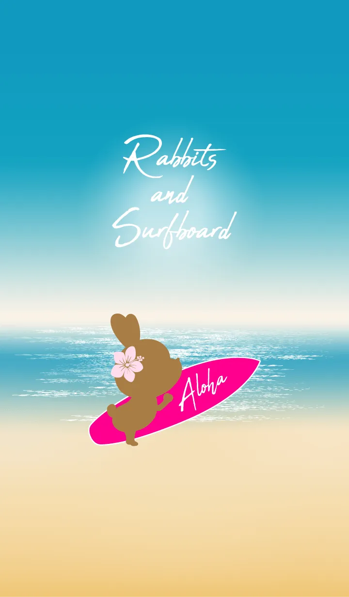 [LINE着せ替え] Rabbits and Surfboard 19の画像1