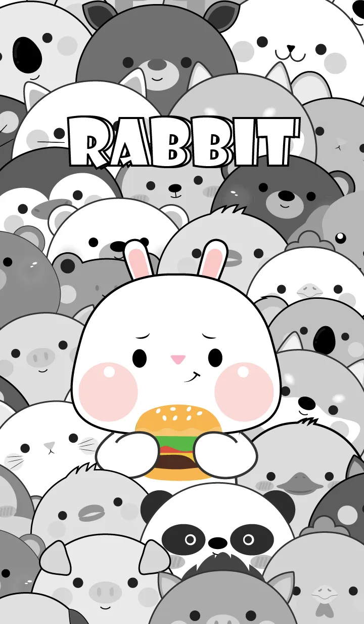 [LINE着せ替え] Simple Special White  Rabbit Theme (JP)の画像1