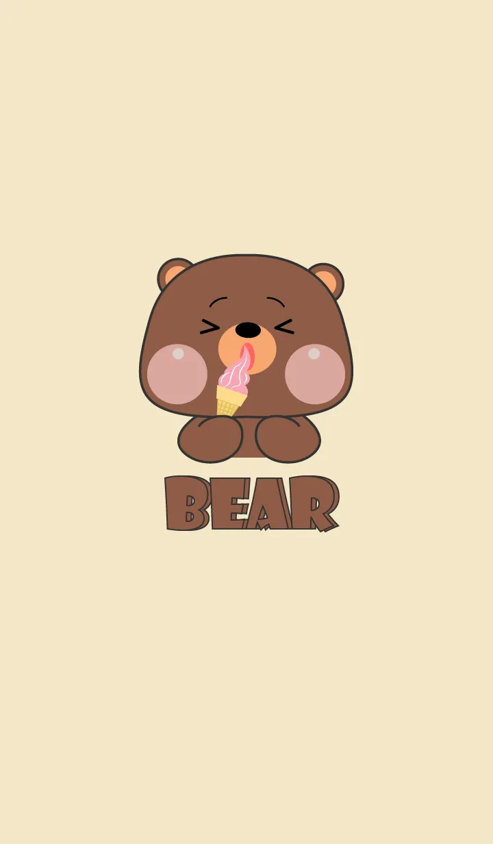 [LINE着せ替え] Simple Bear Love Food  Theme (JP)の画像1