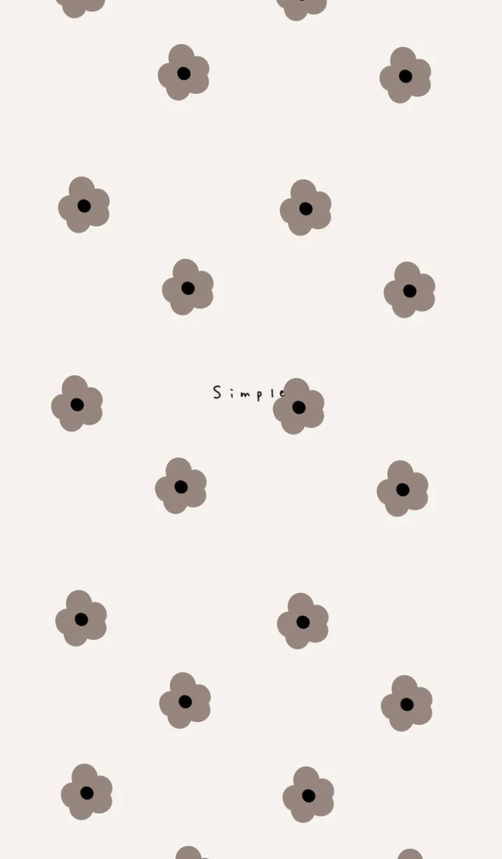 [LINE着せ替え] 大人可愛いグレージュのお花柄。の画像1