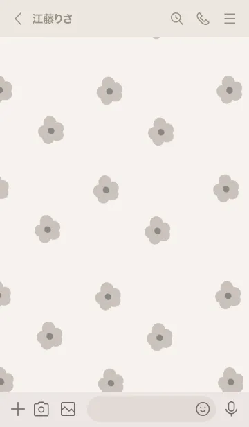 [LINE着せ替え] 大人可愛いグレージュのお花柄。の画像3