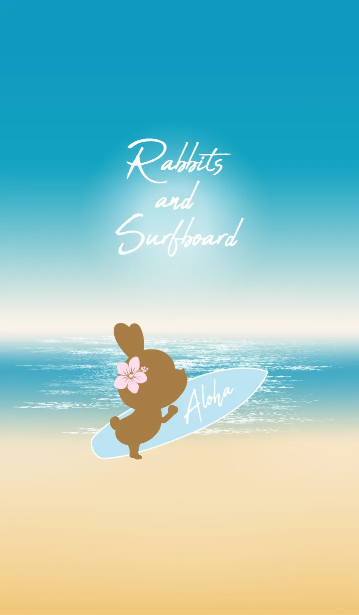 [LINE着せ替え] Rabbits and Surfboard 20の画像1