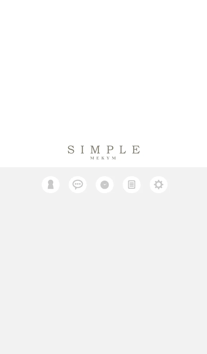 [LINE着せ替え] SIMPLE ICON WHITE-MEKYM 9の画像1