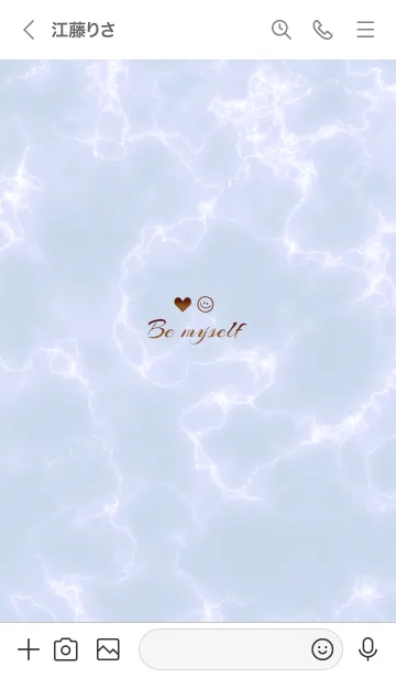 [LINE着せ替え] 「私らしく♬」♥大理石ブルー40_1の画像3