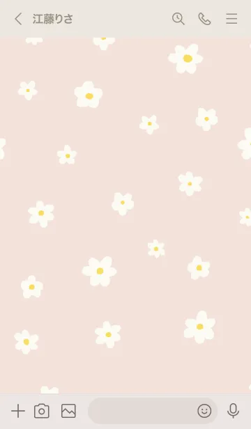 [LINE着せ替え] flower pattern/ ivorypinkの画像3