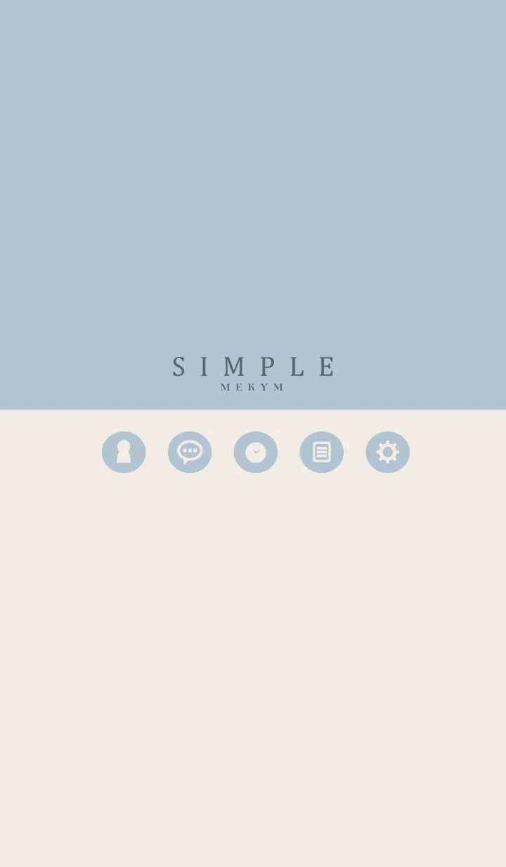 [LINE着せ替え] SIMPLE ICON BLUE-MEKYM 9の画像1