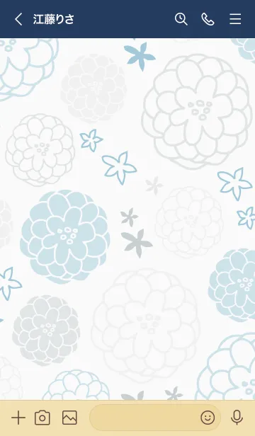 [LINE着せ替え] 手書き お花 ほんわか9の画像3