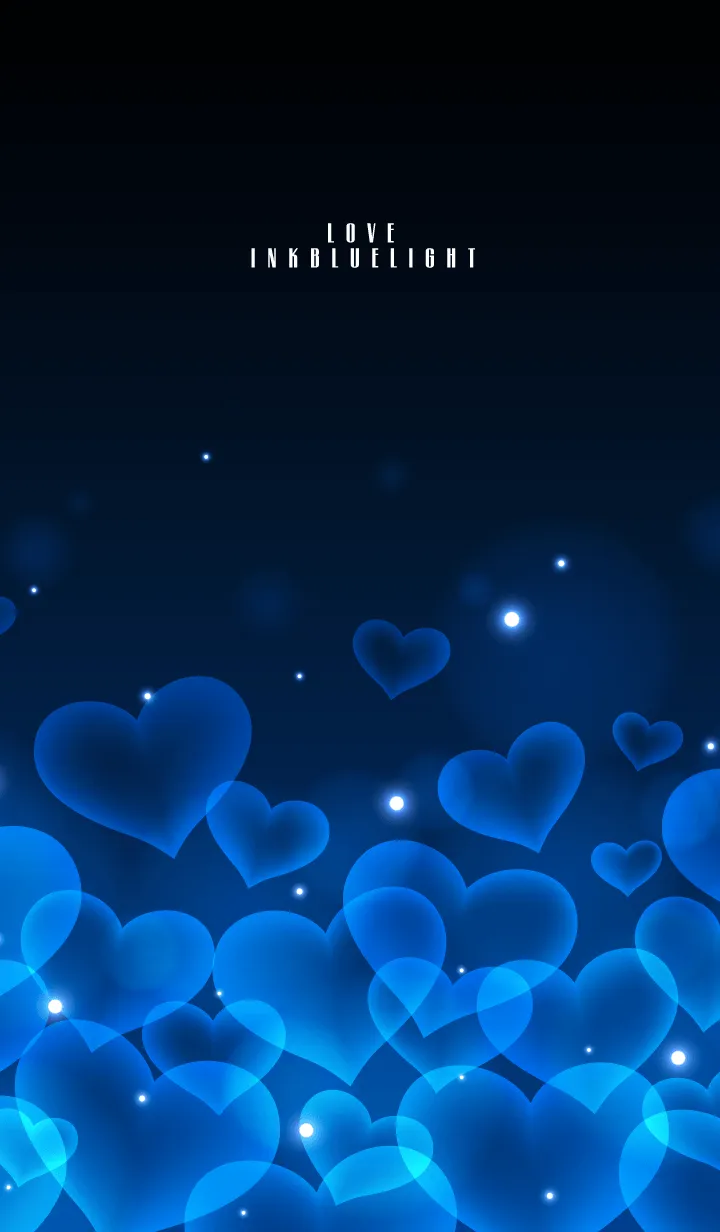 [LINE着せ替え] INK BLUE HEARTの画像1