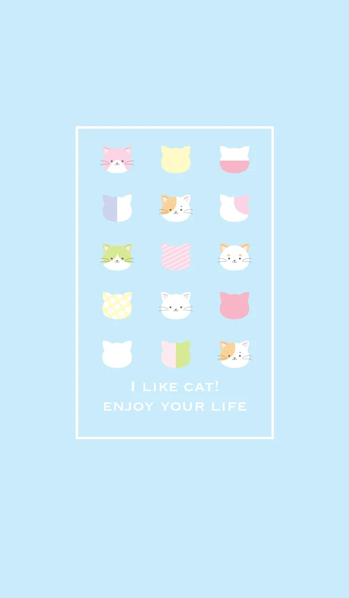 [LINE着せ替え] I LIKE CAT_enjoy your lifeの画像1