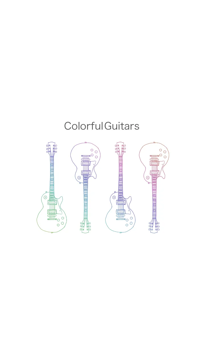 [LINE着せ替え] カラフルなハムバッカーのギターの画像1